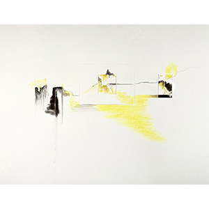 <h2>Pays-d'âges-8</h2><br>2024<br>h : 50 cm  x 50 <br>pastel, impression numérique et collage sur papier