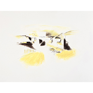 <h2>Pays-d'âges-6</h2><br>2023<br>h : 70 cm  x 100<br>pastel, impression numérique et collage sur papier